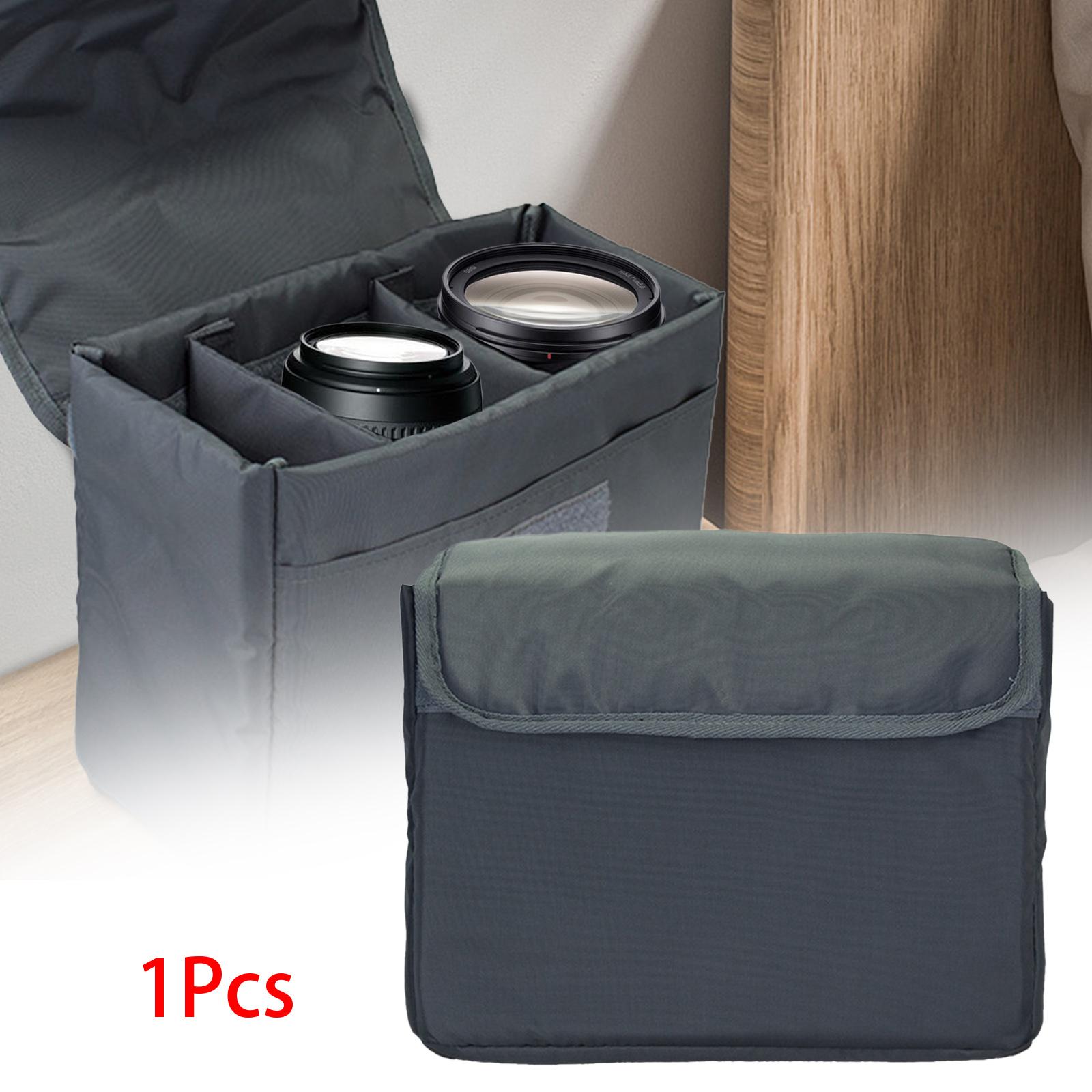 Camera Insert Bag Removable Divider Thick Padded Waterproof Protection Lightweight Photography Pouch Inner Case Lens Storage Bag