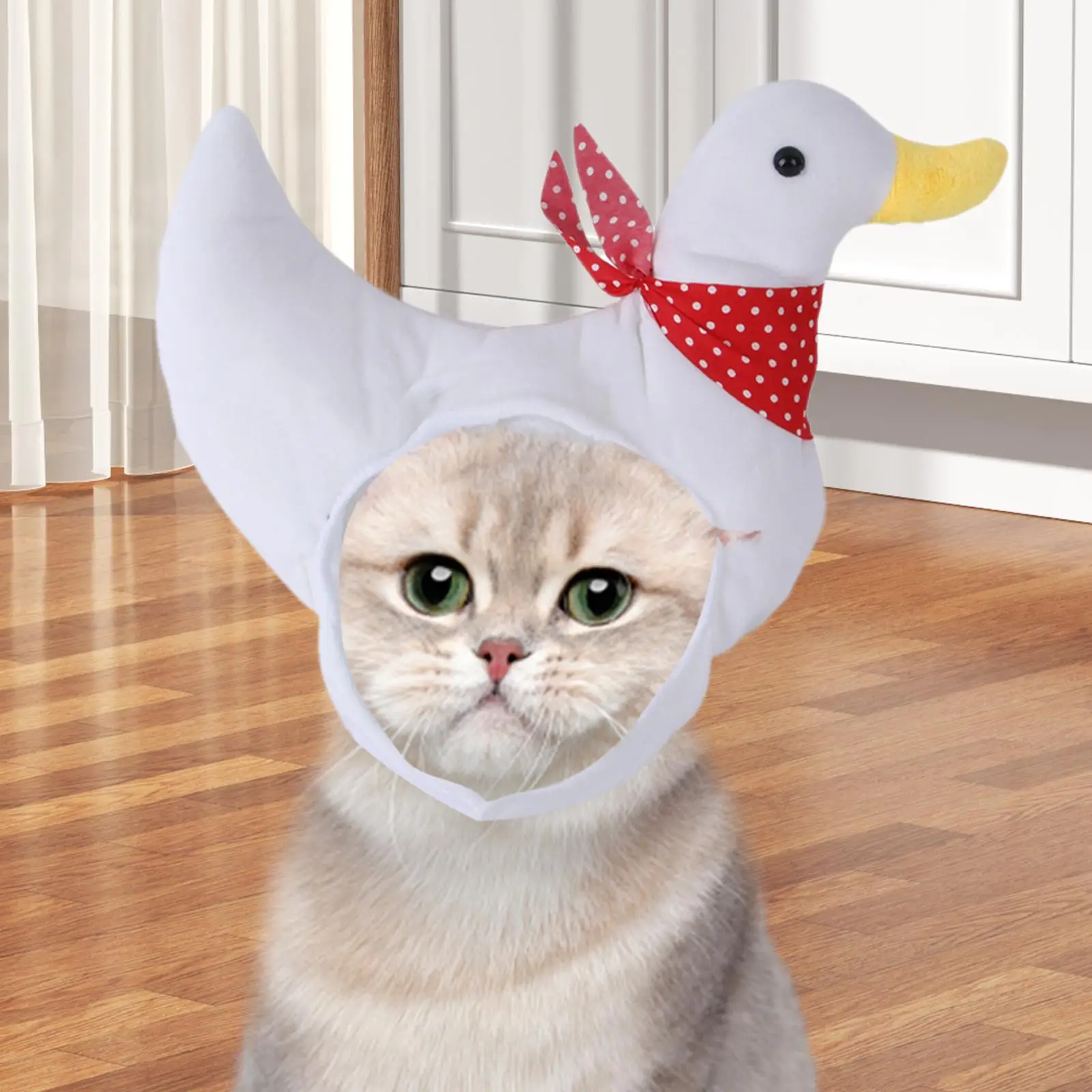 Duck Shape Pet Hat Decoration Photo Props Funny Cosplay Outfit Funny Caps for Puppy Cat Small Puppy Dogs Holiday Party Easter