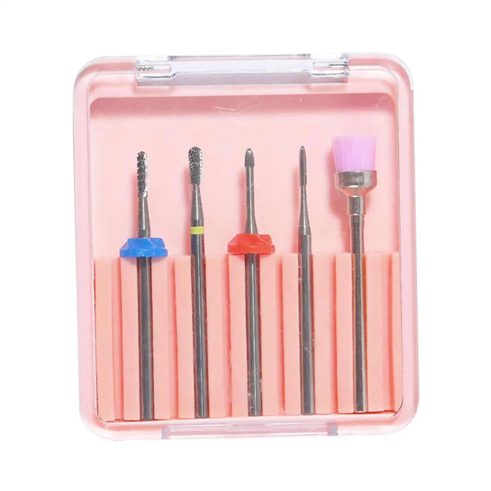 5pcs  Bits Tungsten Steel Ceramics for Remove /Polishing Poly Acrylic Nails Cuticles Manicure Pedicure Home Use 