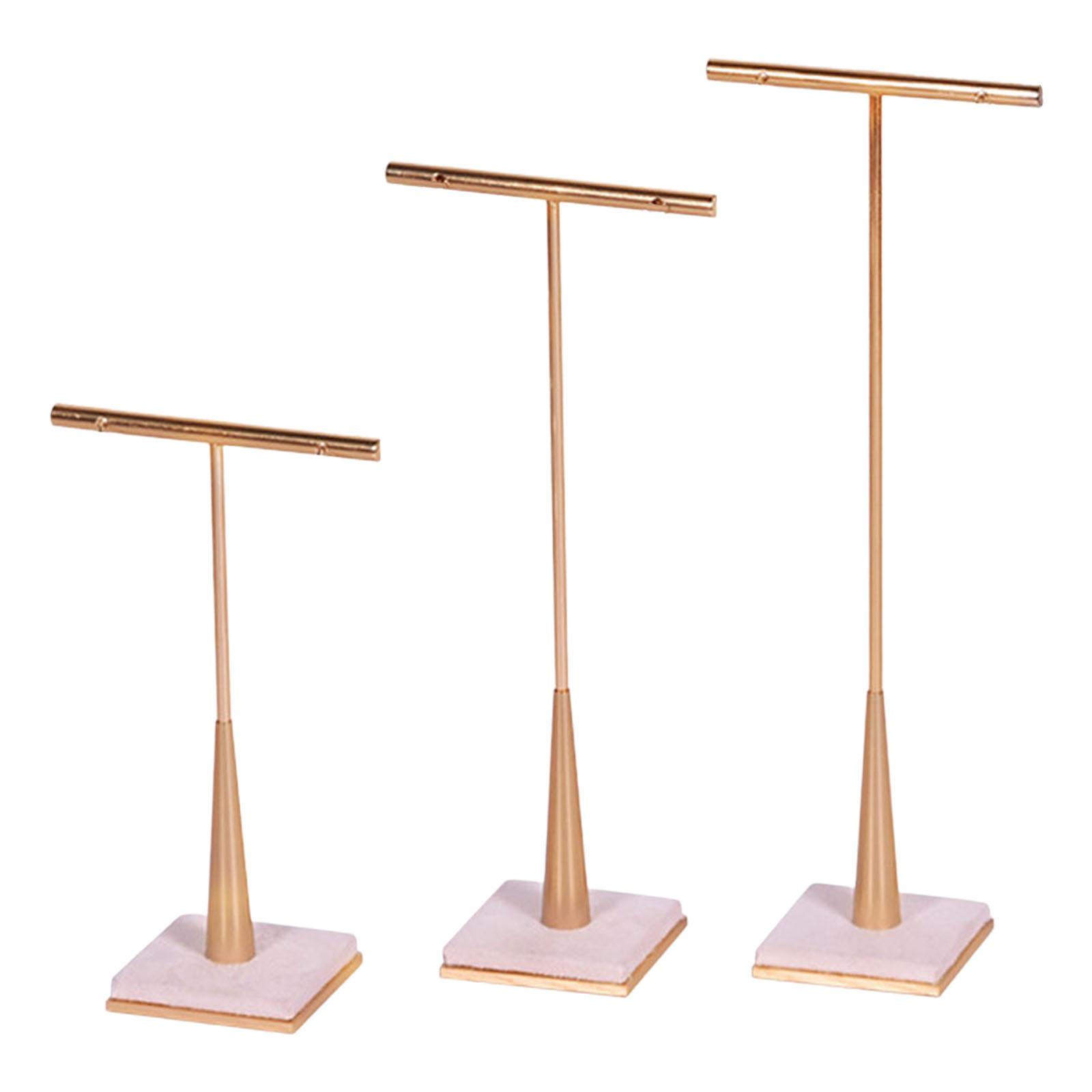 2 Holes Earring T Stand Display Jewelry Towers T Bar Hanging Earring Display Stand for Countertop Store Retail