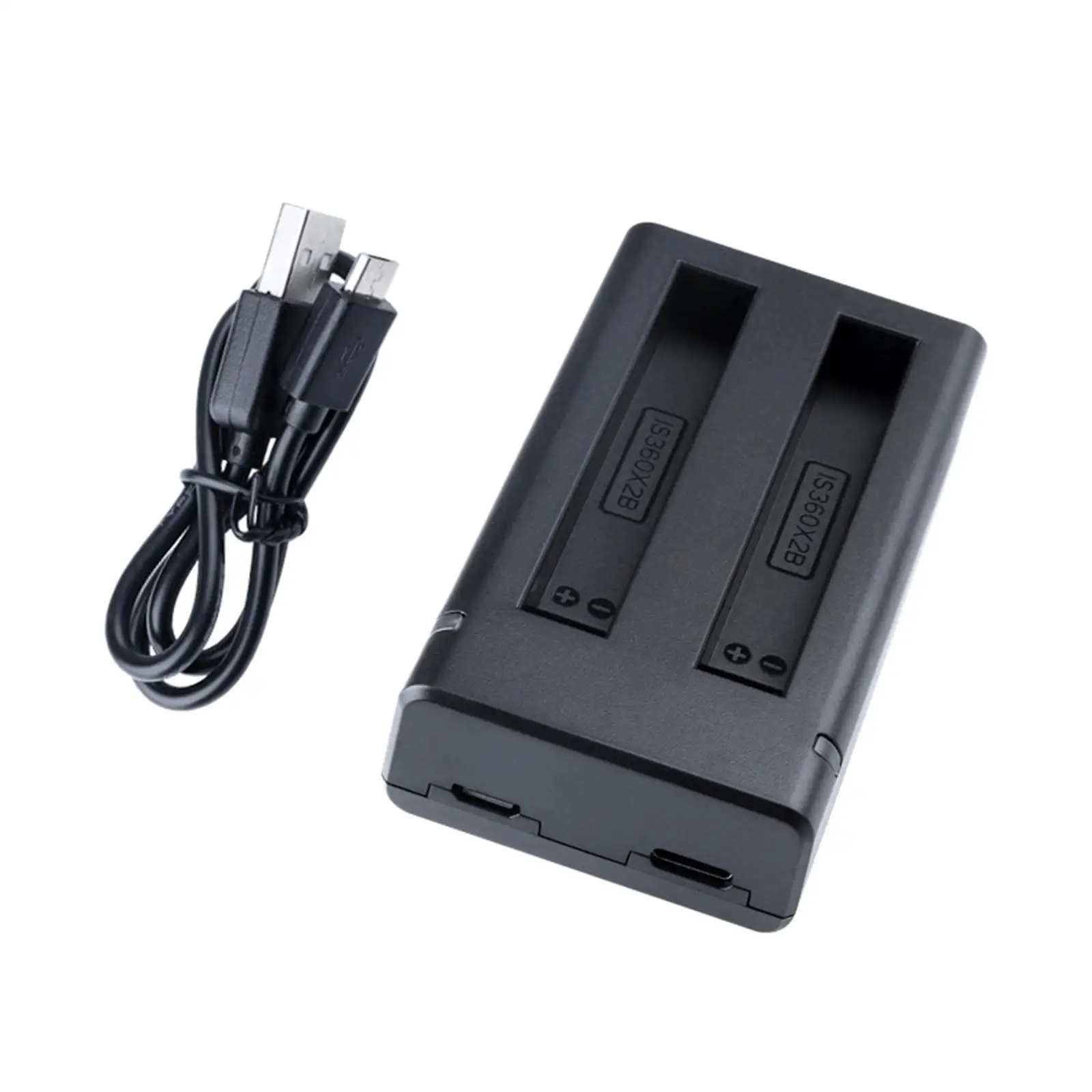 Camera Battery Charger ABS Plastic Dual Battery Charger for Insta 360 One x2