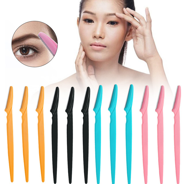 Recortador de cejas plegable Multicolor, cuchilla segura para dar forma,  cuchillas para cejas, afeitadora de depilación facial, herramientas de  belleza de maquillaje, 1/4/6 piezas - AliExpress