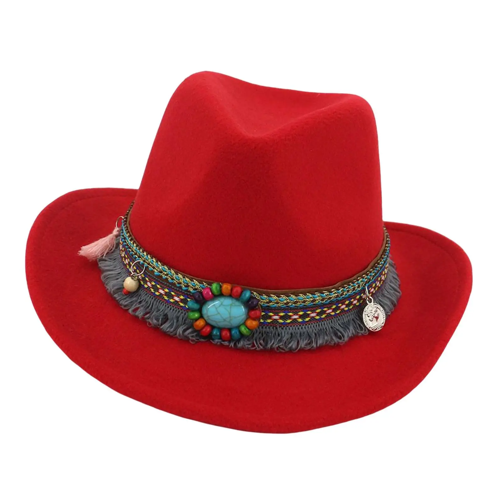 Fashion Women Men Cowboy Hat Fedoras Caps Accessories Panama Hat Cowgirl Hat Jazz Top Hat Costumes Sun Hat for Festival Holiday