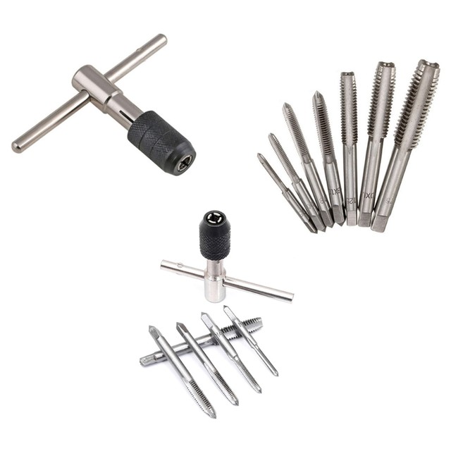 5/ 6 Pcs/set Foret À Tarauder Clé Fileter Outil M3-m8 Tournevis  Porte-taraud Main Outil Métrique À Filetage Taraud Tarauds - Tarauds -  AliExpress