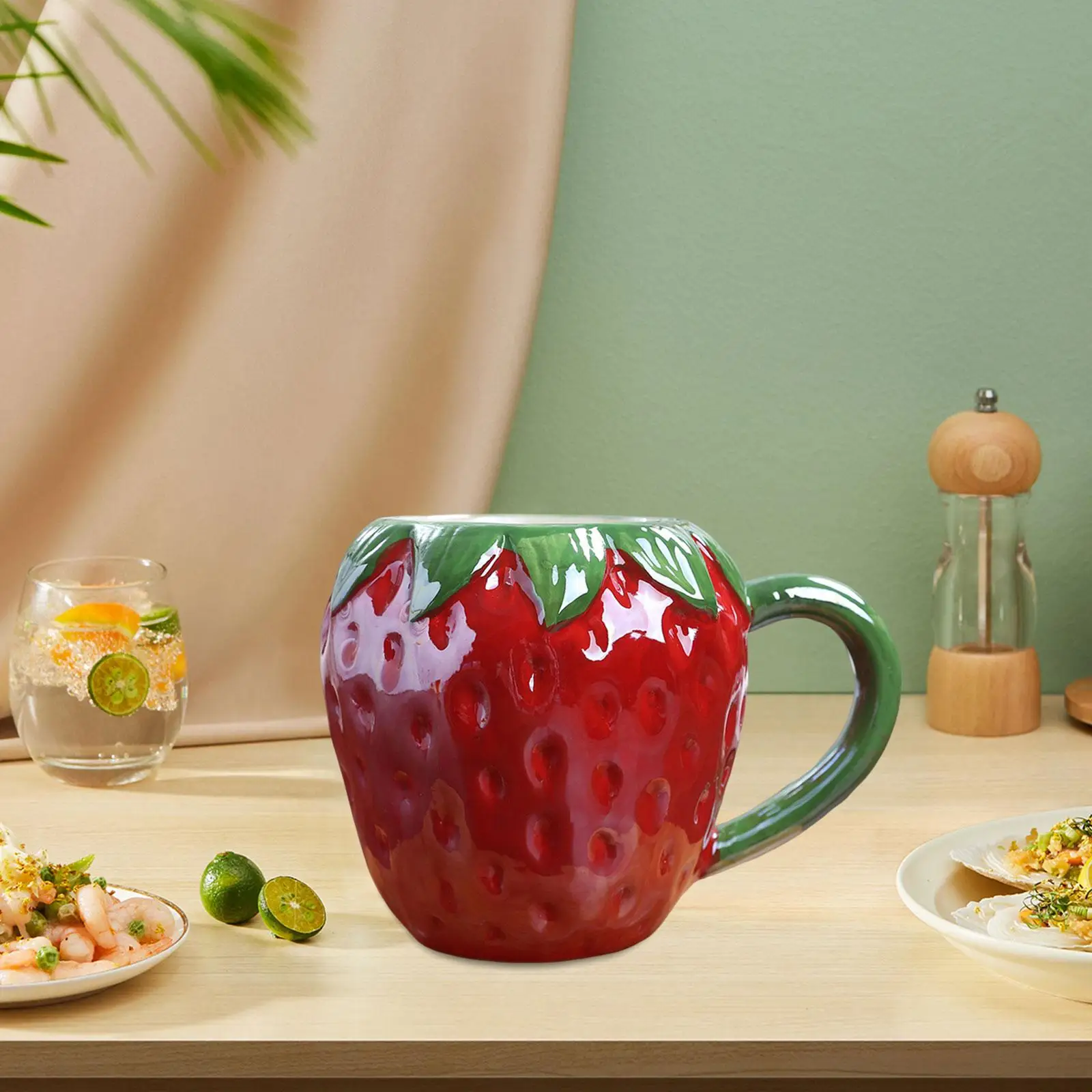 Cute Ceramic Coffee Mug Tea Juice Water Cup for Housewarming Holidays Party