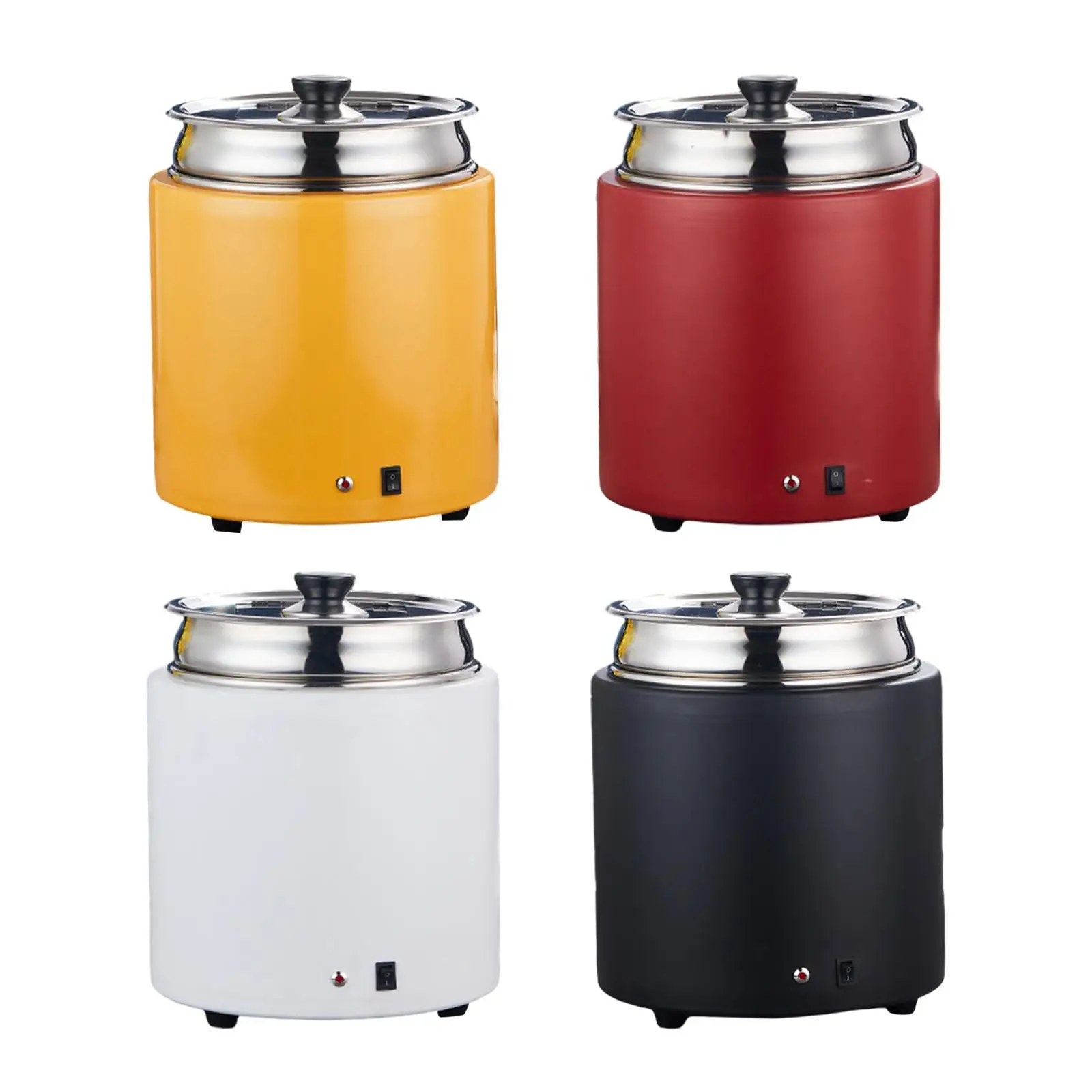 Stainless Steel Electric Soup Pot Multifunctional Kitchen Tool Insulated Warm Soup Pot for Stews Porridges Making Soups Hotel