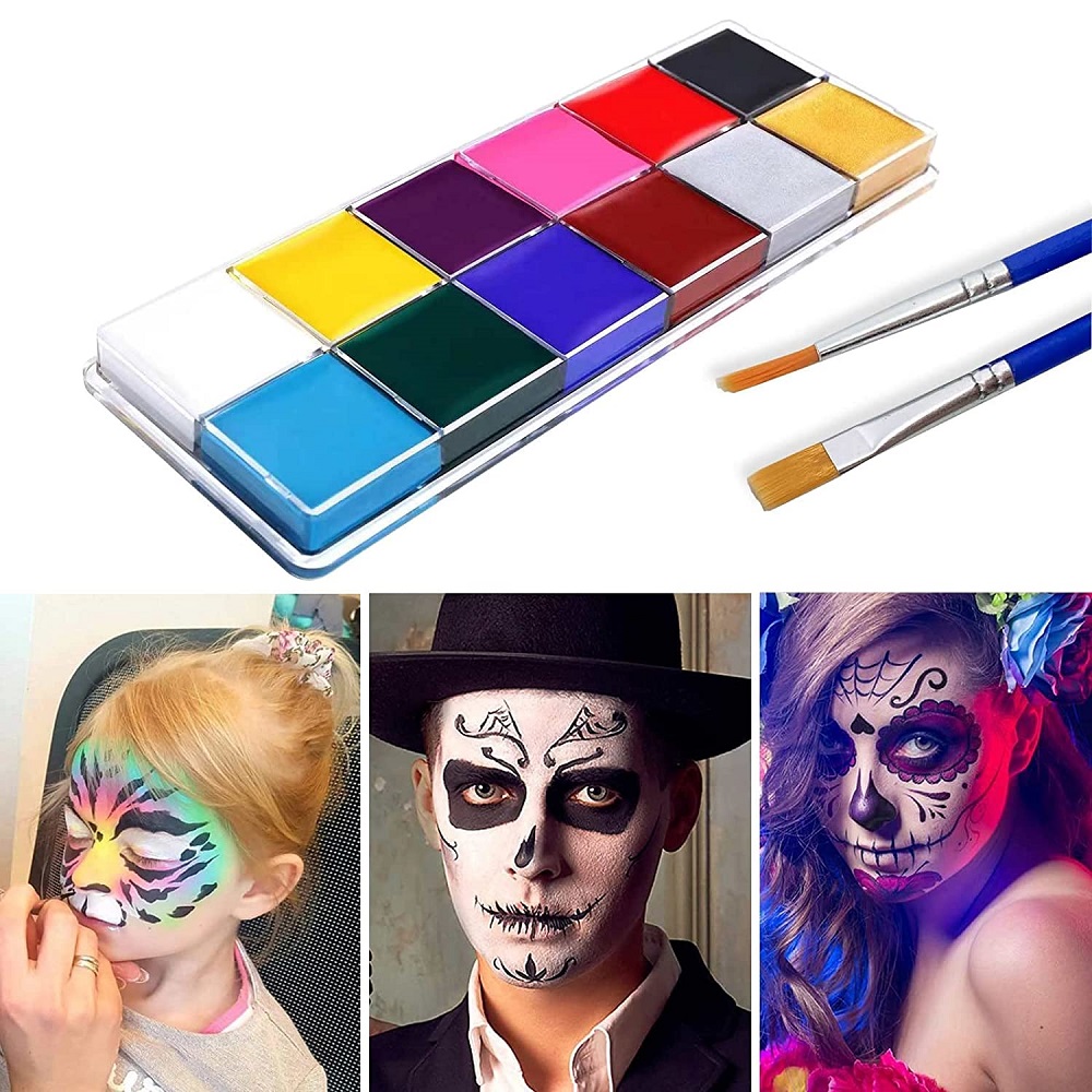 Best of Face Body 12 Colors Oil Painting Paint Pigment Non Toxic Safe Kids Flash Tattoo Painting Art Halloween Cosplay Party Reviews & Tips