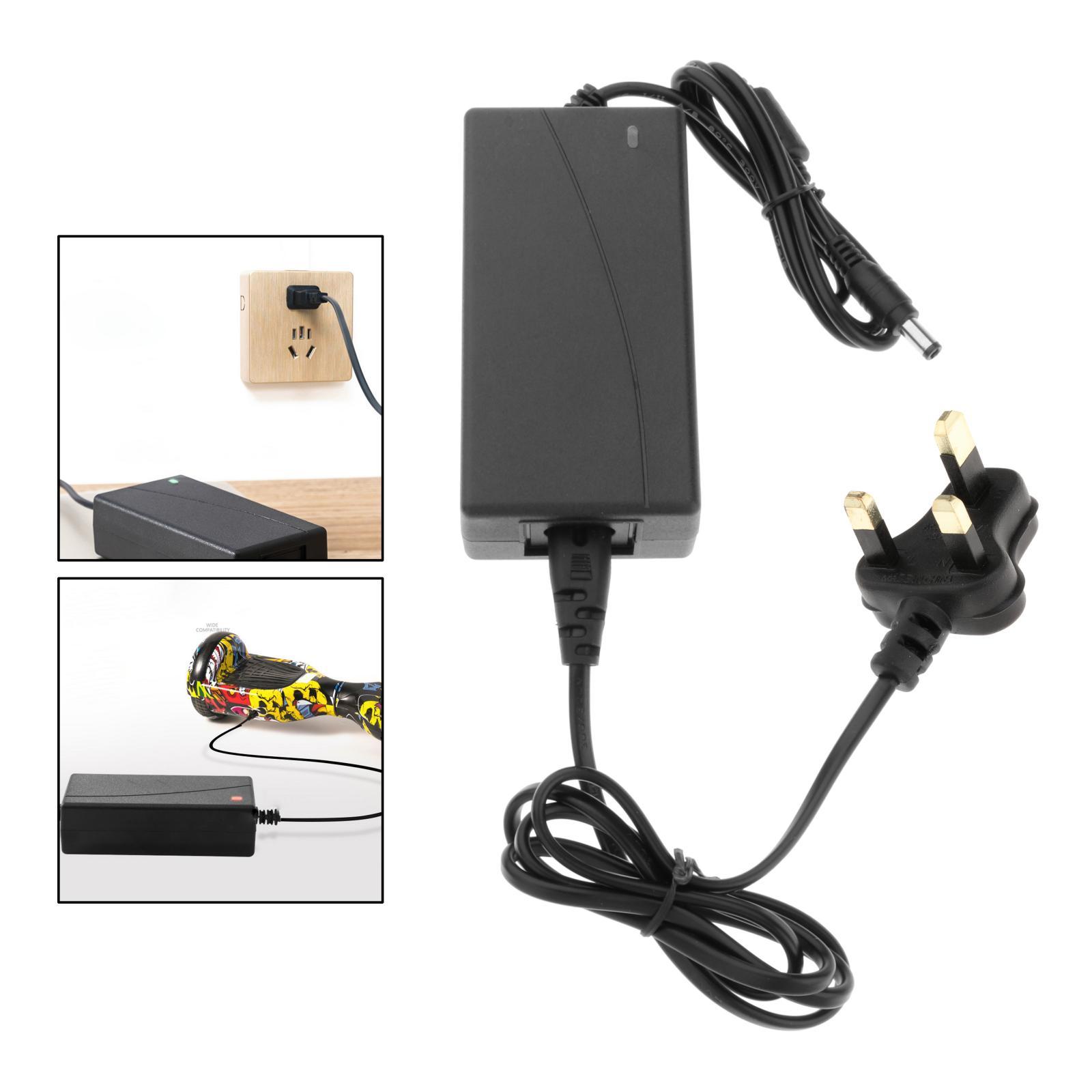 DC 5.5mm 42V Battery Charger Compatible with Electric Scooter Skateboard