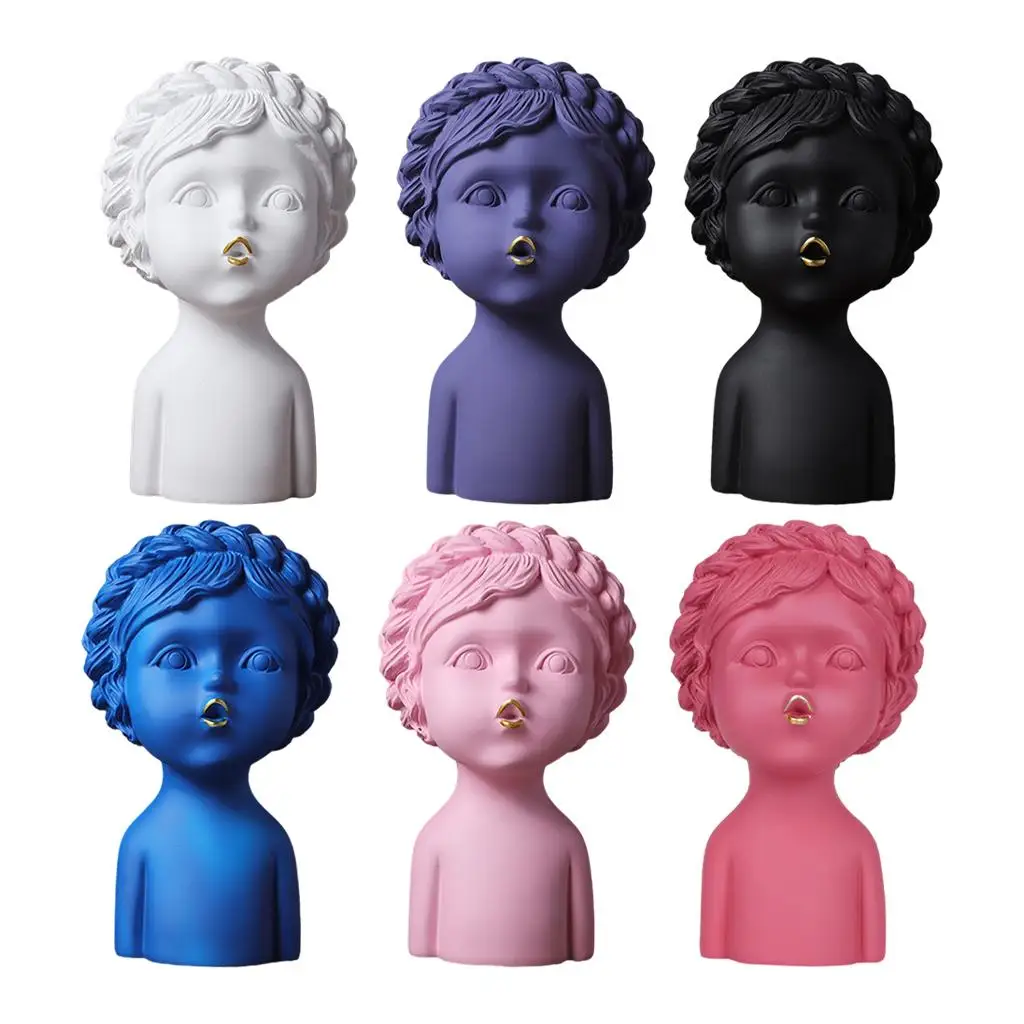 European Style Resin Girl Figurines House Decortion, Office Tabletop Living Room Bedside Crafts Decoration