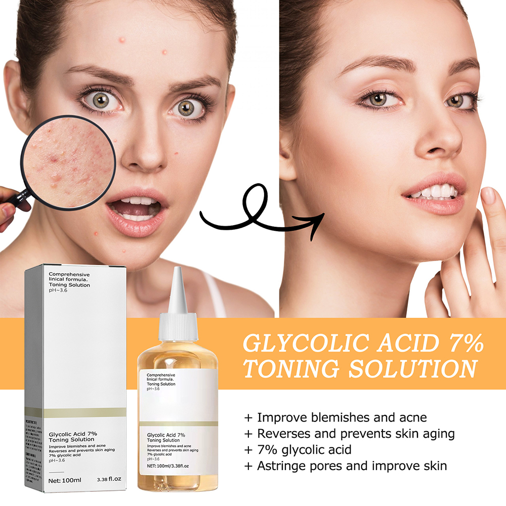 Best of 100ml Repairing Facial Oil Nourishing Gentle Glycolic Acid Toner Face Essence Glycolic Acid 7% Toning Solution Skin Care Reviews & Tips - Image 3