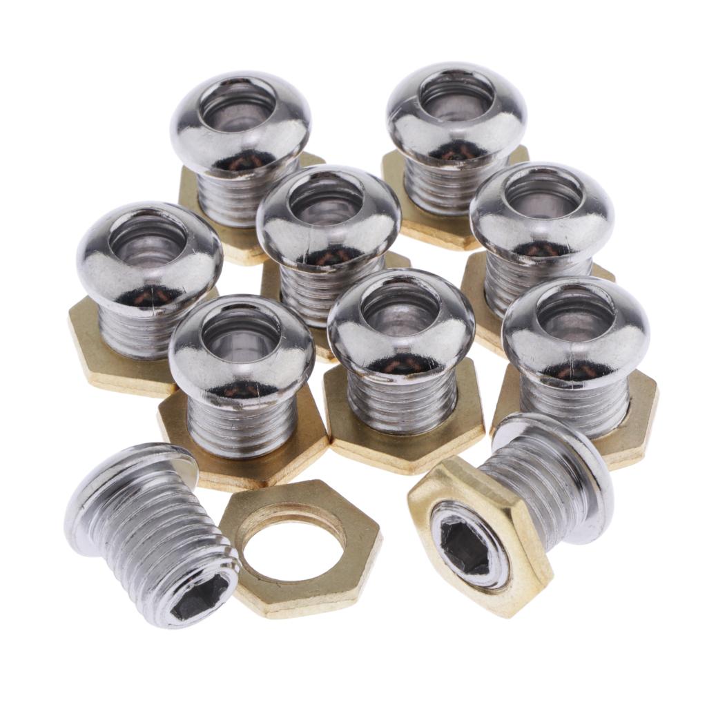 Description Picture 3 of item10 Pcs Chrome 1/2' Die Cast Drum Air Vent Part for Bass Tom Snare Drum Kit Percussion Musical Instruments Accessories