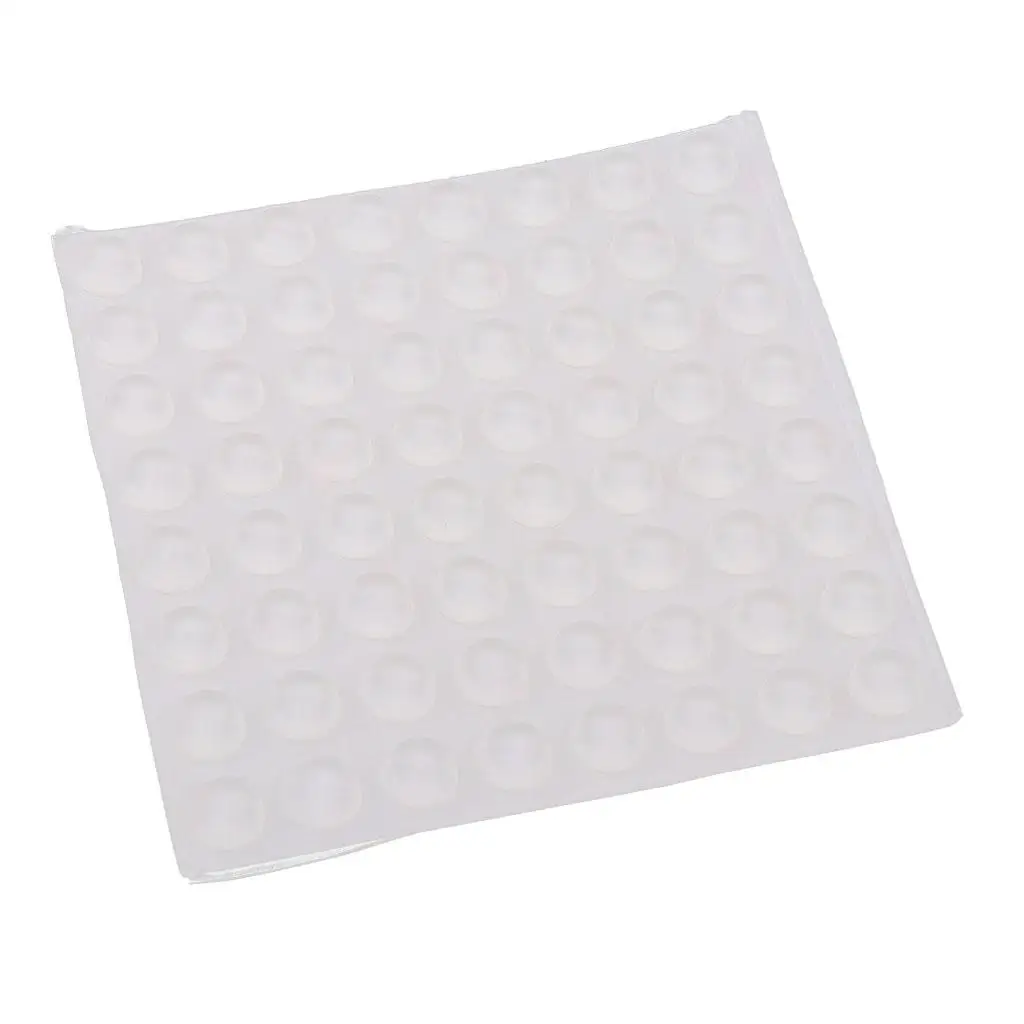 100Pcs 12mm Self-Adhesive Rubber Feet Round Door Bumpers Buffer Pad 