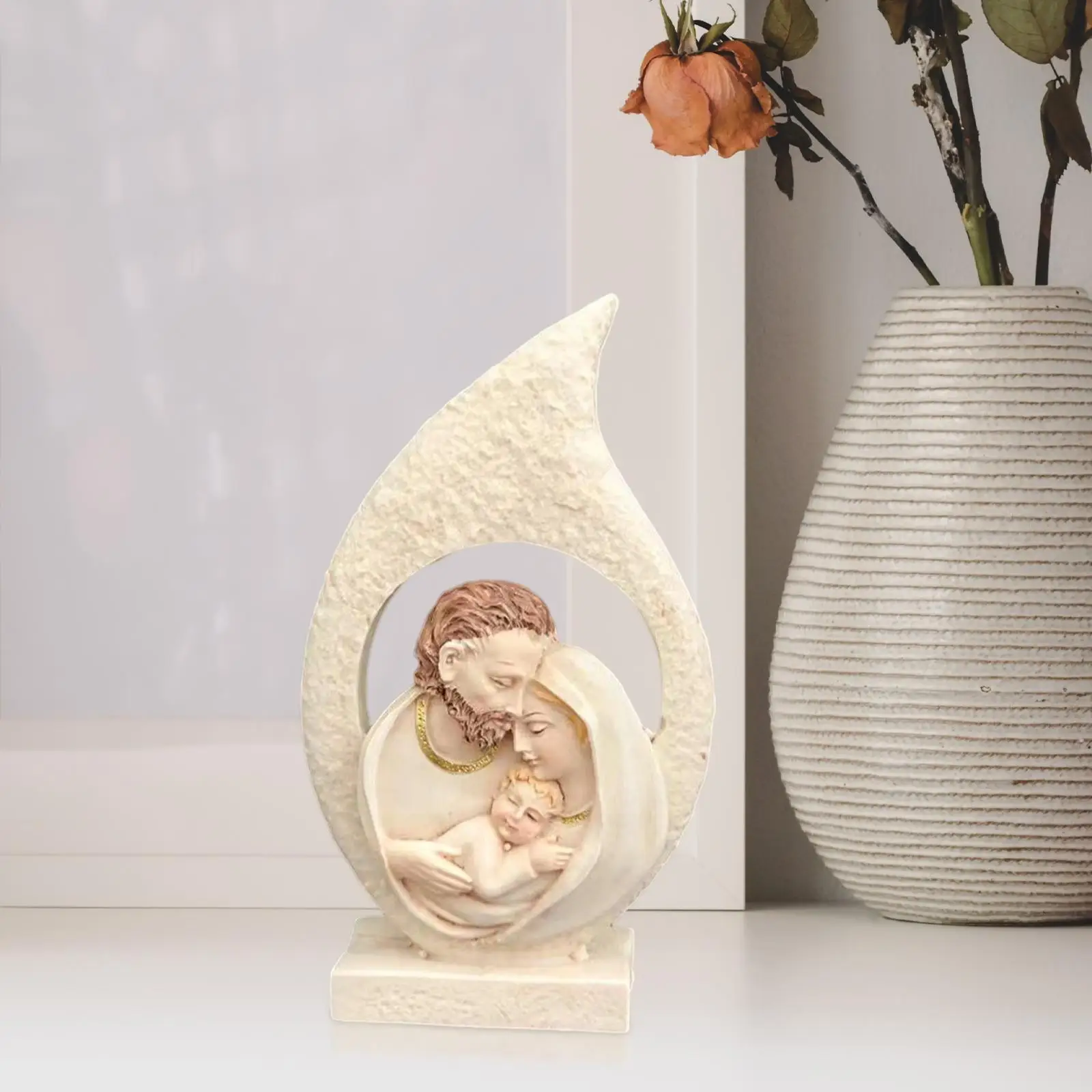 Holy Family Figure Crafts Statue for Thanksgiving Christmas Decoration