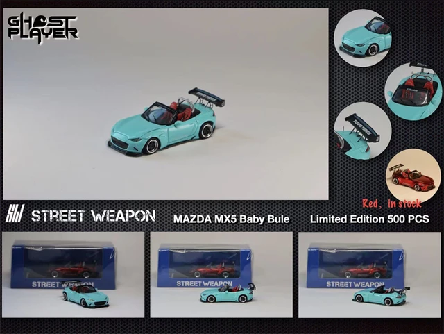 Street Weapon 1:64 MAZDA MX-5 ND Pandem Rocket Bunny Widebody Blue Diecast  Model Car
