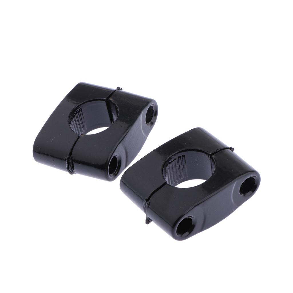 1 2mm Motorcycle Handlebar Risers, Black Round Riser Inserts Motorcycle Bar Mount Clamps for Motorcycles ATV ,Quad Bike