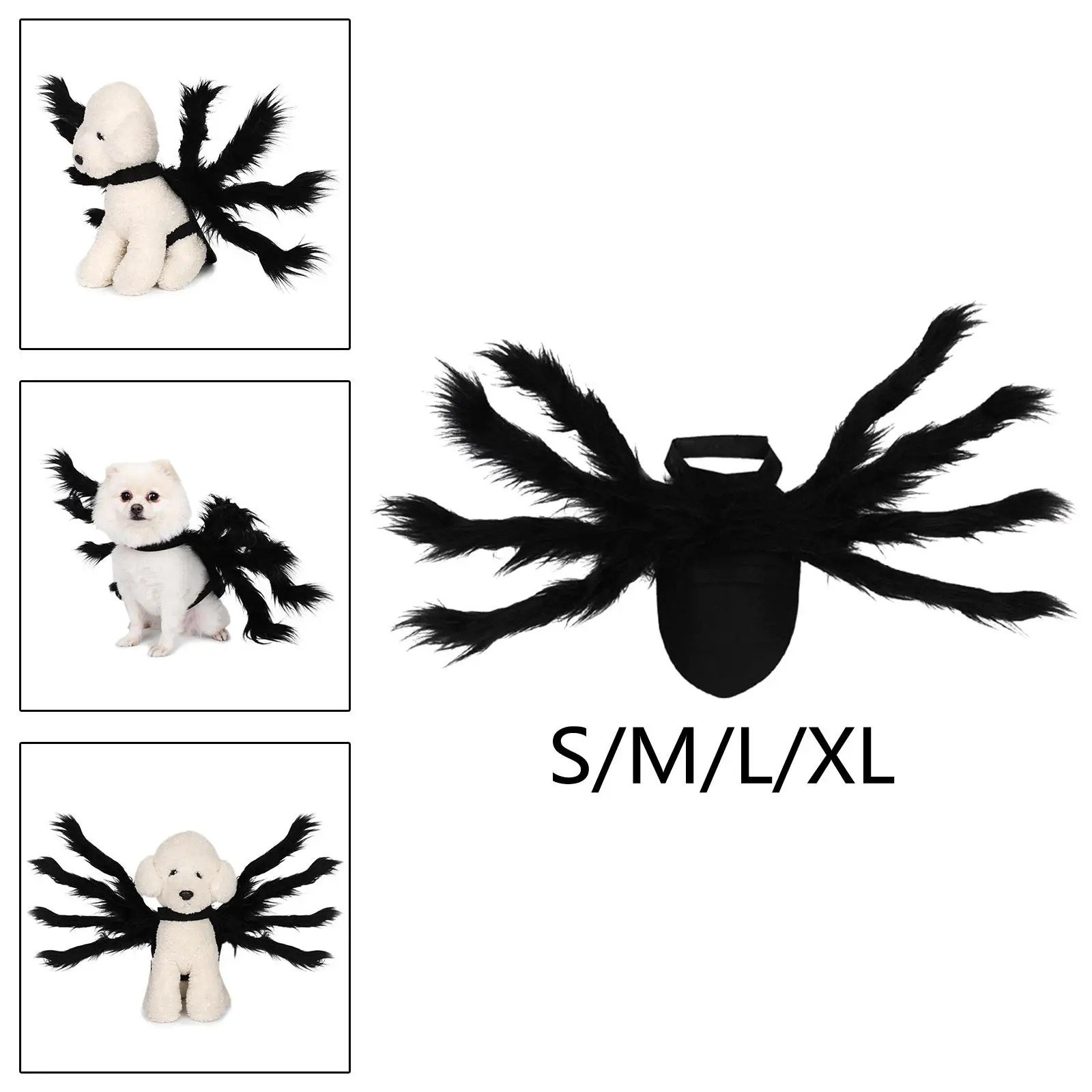 Dog Cat Spider Costume Black Spider Wing Accessory for Holiday Party Puppy