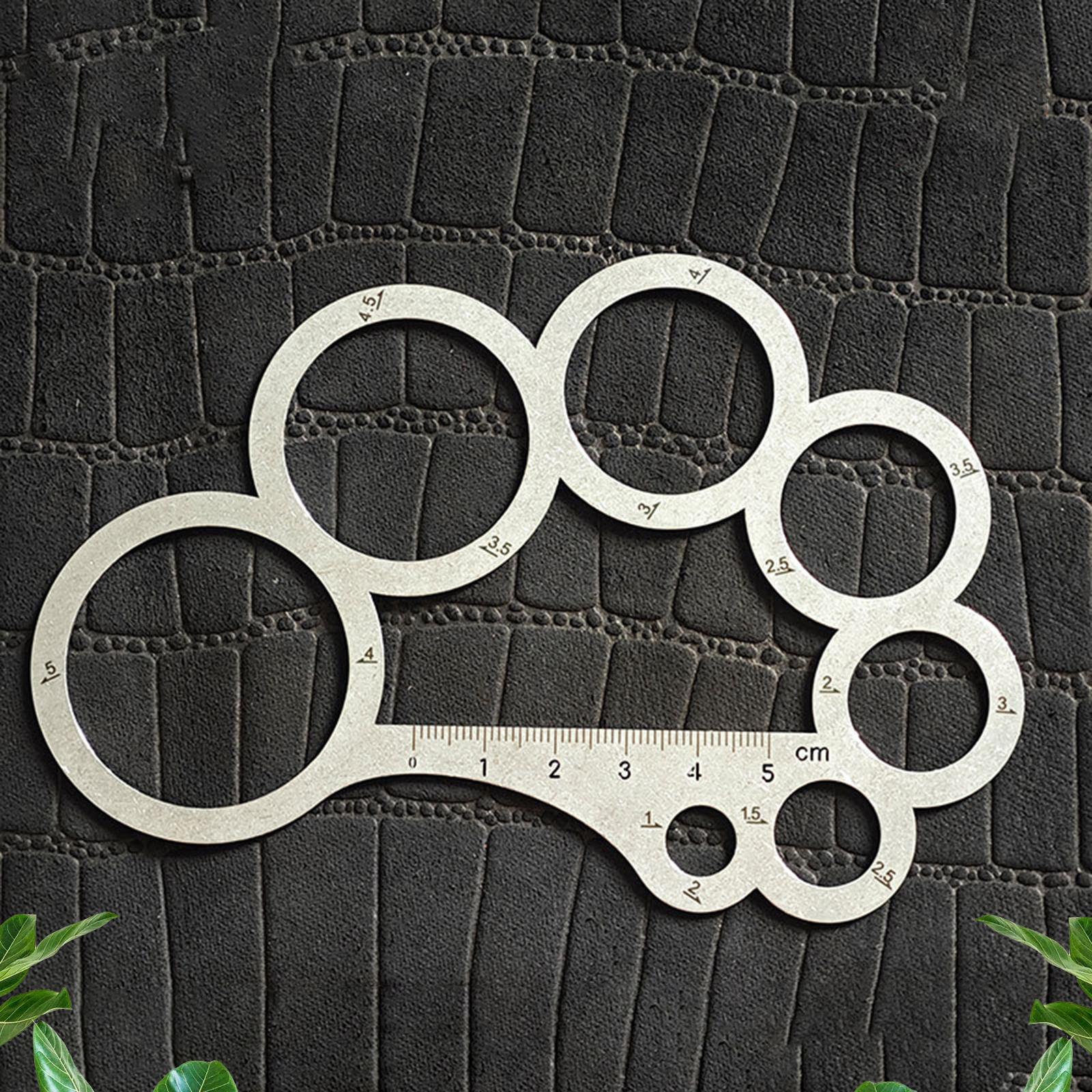 Leathercraft Drawing Ruler Circle Hole Making Stainless Steel Circle Drawing DIY Craft Stencil Circle Making Gadget