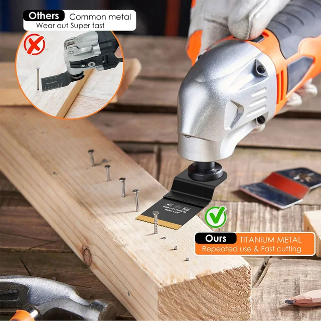 3-Pack Oscillating Multi-Tool Blades - For Wood & Metal Cutting, Universal Fit By MTP