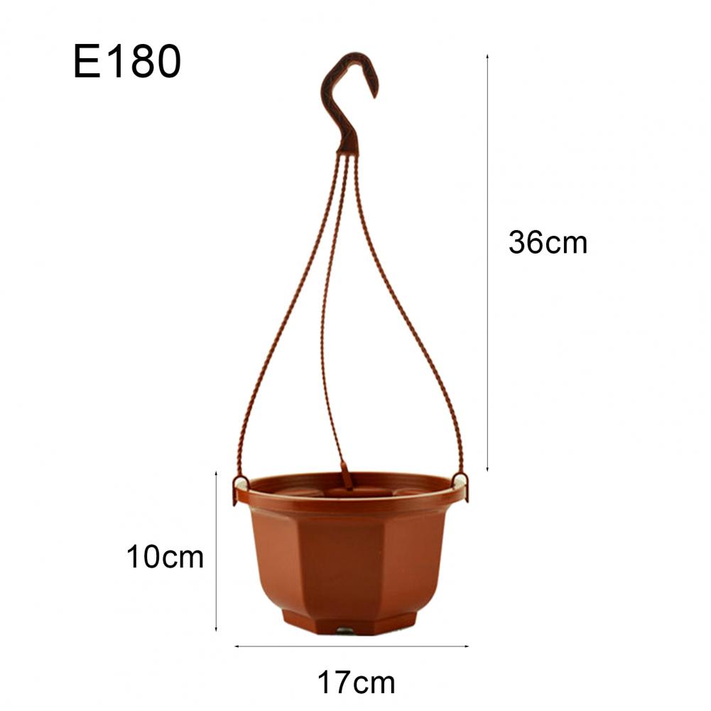 Description Picture 2 of itemFlower Basket Reusable Heighten Plastic Hanging Planter Basket Decor Pot Flower Pots Hanging Round Garden Basket for Outdoor