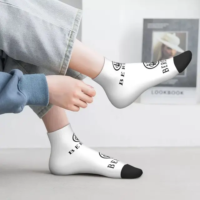 Novelty Men's Berettas Dress Socks Unisex Warm Comfortable 3D Printing  Military Gun Lover Crew Socks