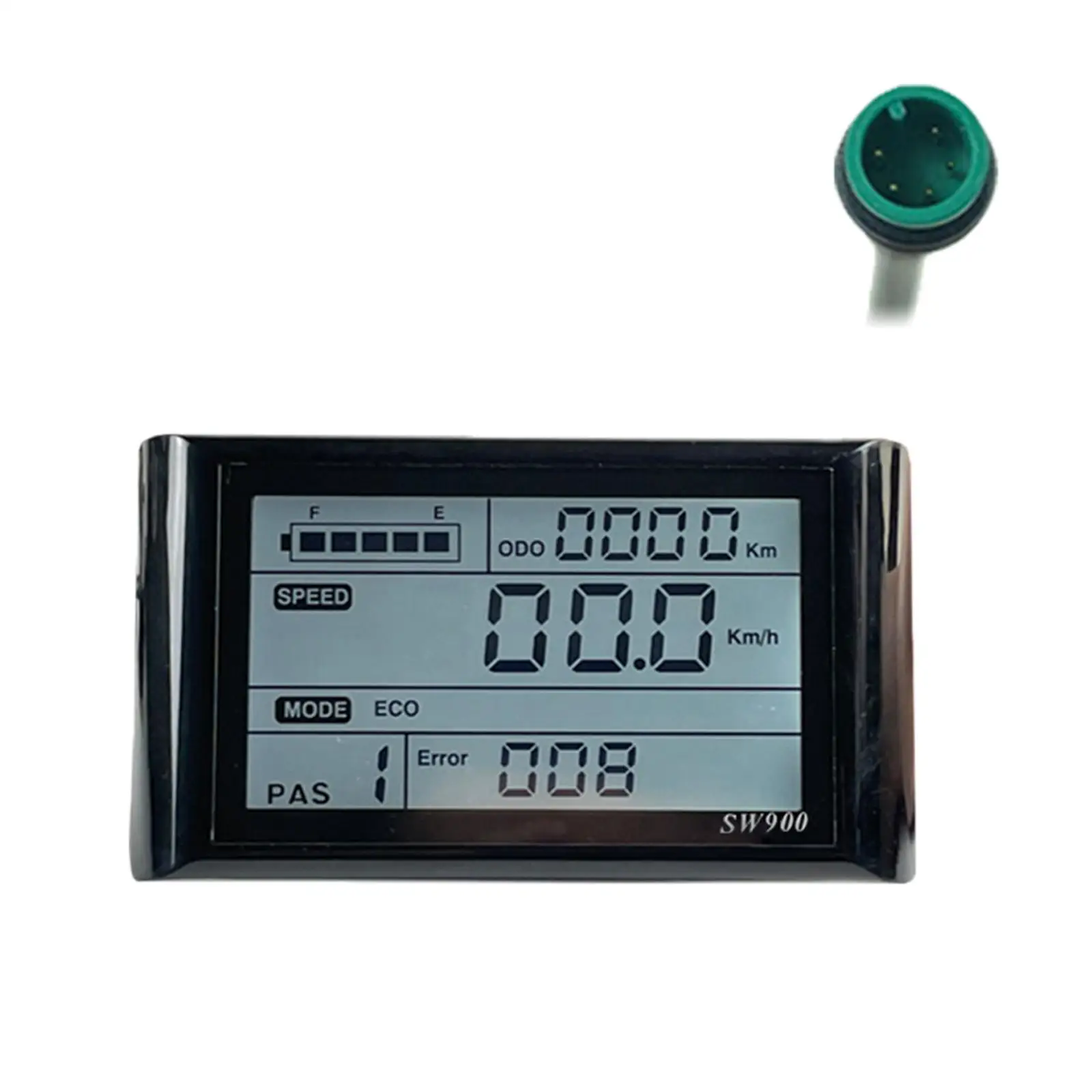 Electric Bike LCD Display Meter 5 Pin W/ Waterproof Plug Accessories Easy to Install Digital Modification for Outdoor Scooter