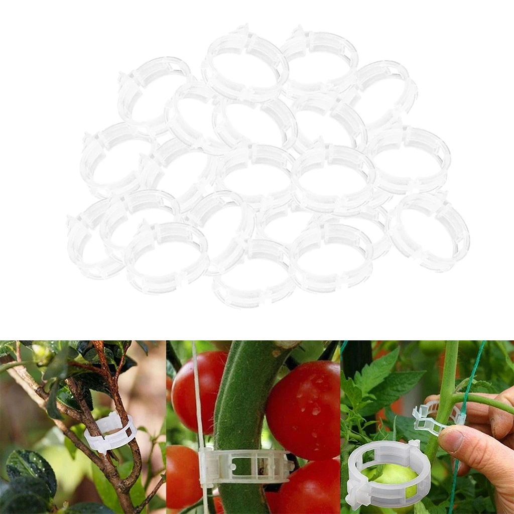 200-Pack Garden Plant Support Clips, Tomato Clips, Plant Ties, Trellis Clips for Securing Plants to Plant 