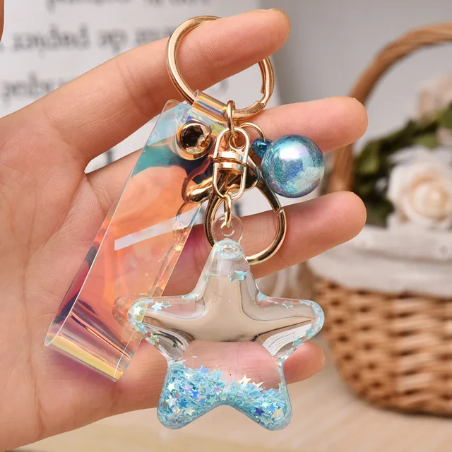 Taxers And Stun for Women Into Oil Floating Fruit Series Quicksand Keychain  Personality Trend Bag Pendant Car Pendant Wallet Chain for Women