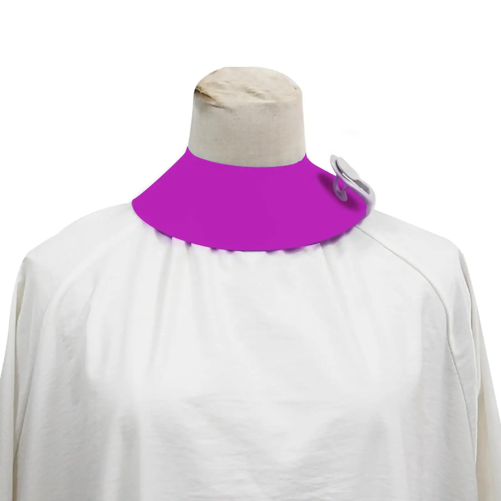 Silicone Cutting Collar Neck Shield with Buckles Waterproof for Hairdressing