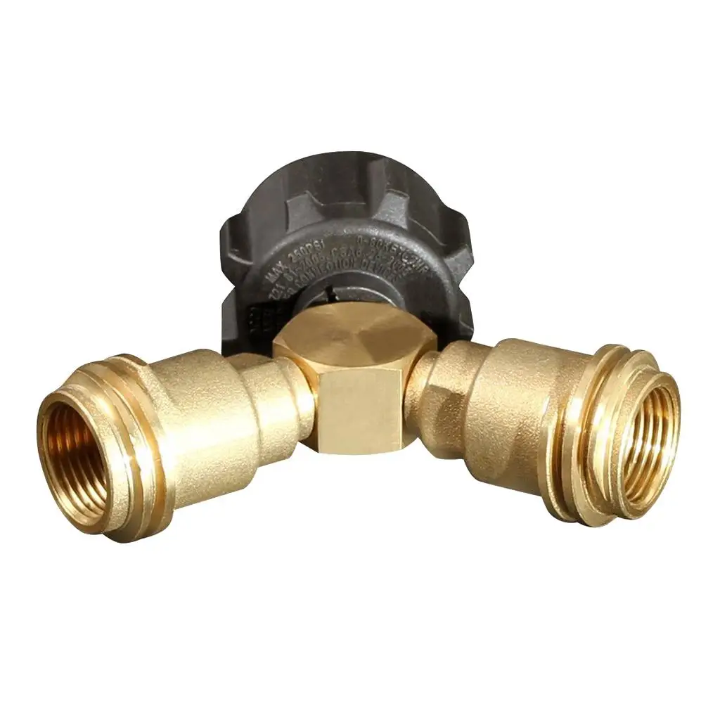  Y Splitter, , Brass T Adapter, Allows you to easily run two cookers on 