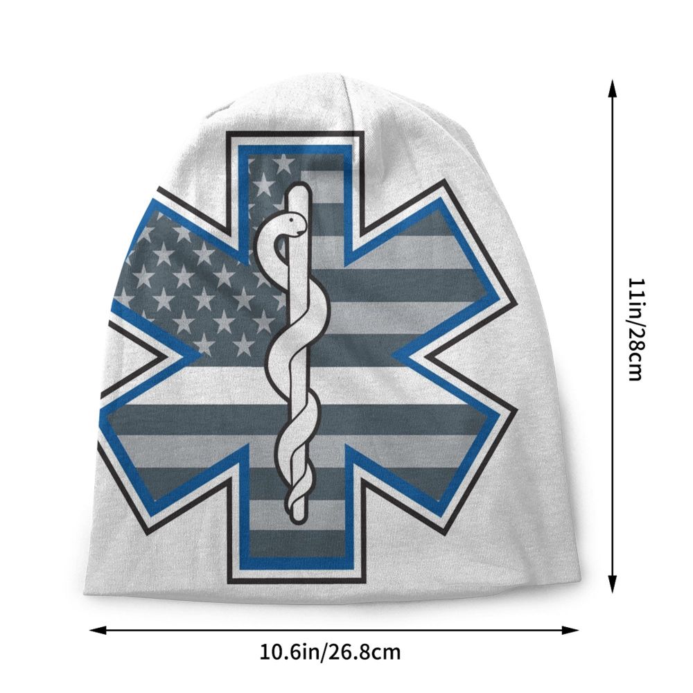 Star of Life Krankenwagen Medical Emt Herzschlag Logo Mütze Mütze Motorhaube Femme Strick mützen Hip Hop Outdoor Schädel Mützen Mützen – Detail 14
