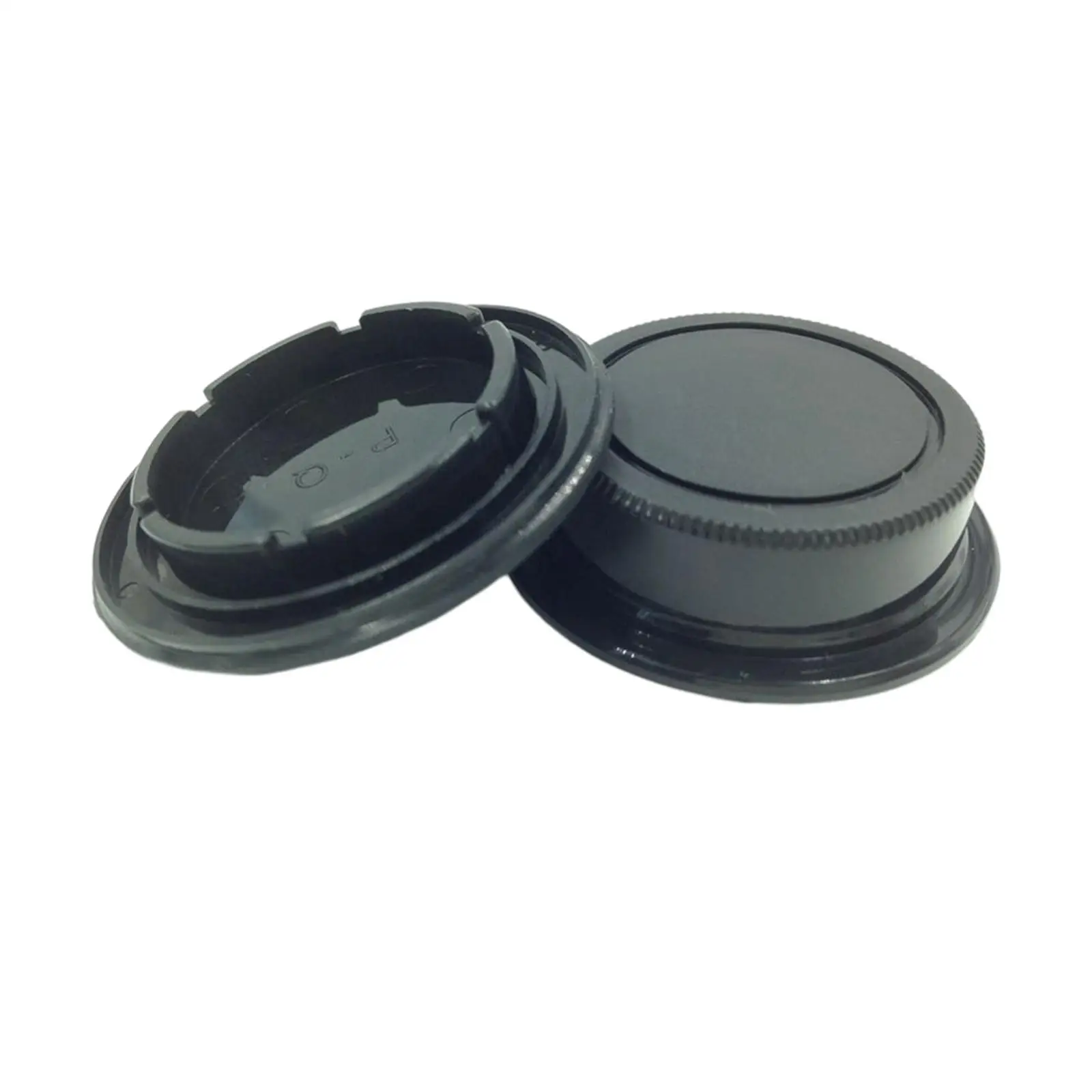 2Pcs  Camera Body CAPS and Lens Rear CAPS   Set Rear Lens Protector Cover for Cameras Black