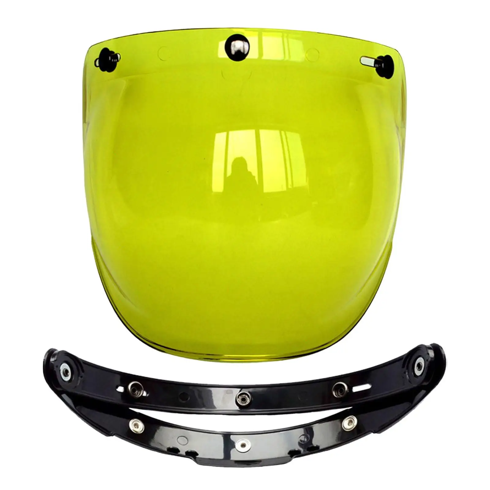 Windproof 3 Snap Visor Shield for Open Face Helmets Sun Shield with Visor Base