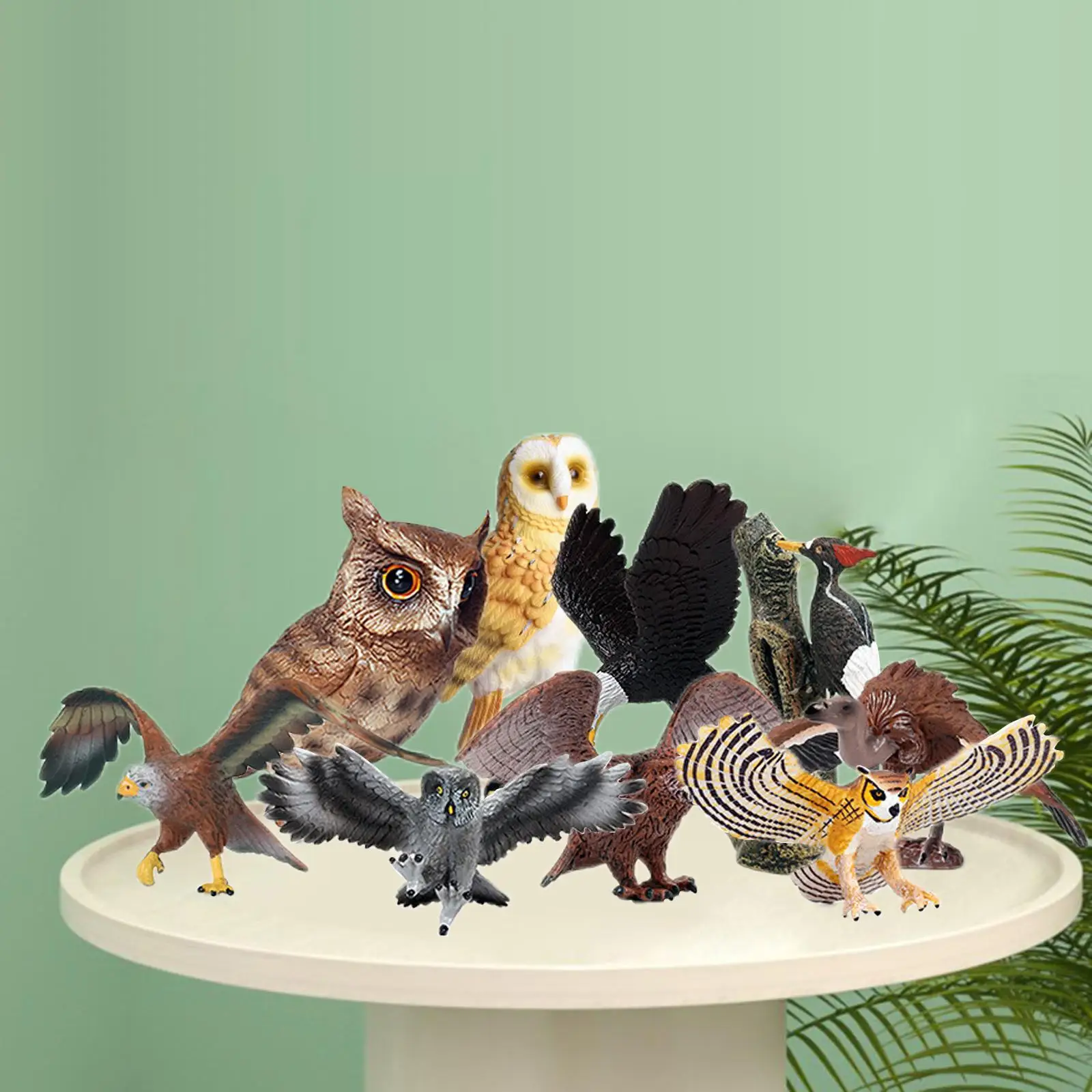 9x Simulation Tiny Birds Figures Toy Set Miniature Birds for 