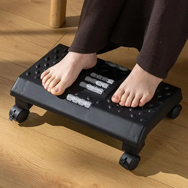 Foot Rest with Massage Surface Rollers Ergonomic Easy Assembly Pressure  Relief Foot Stool for Office Home - AliExpress