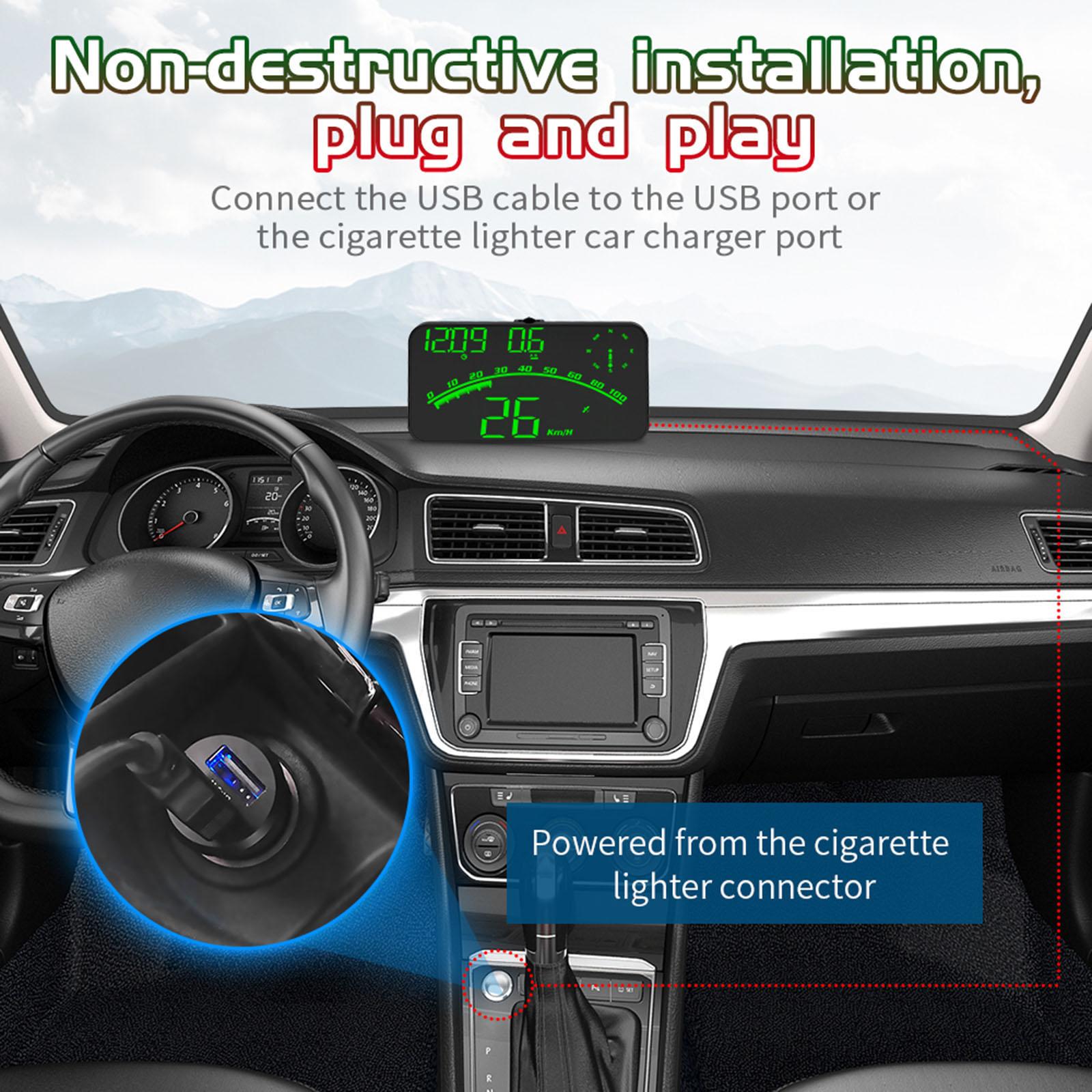 Car GPS Head up Display HUD Digital Display Fatigue Driving Reminder 4inch