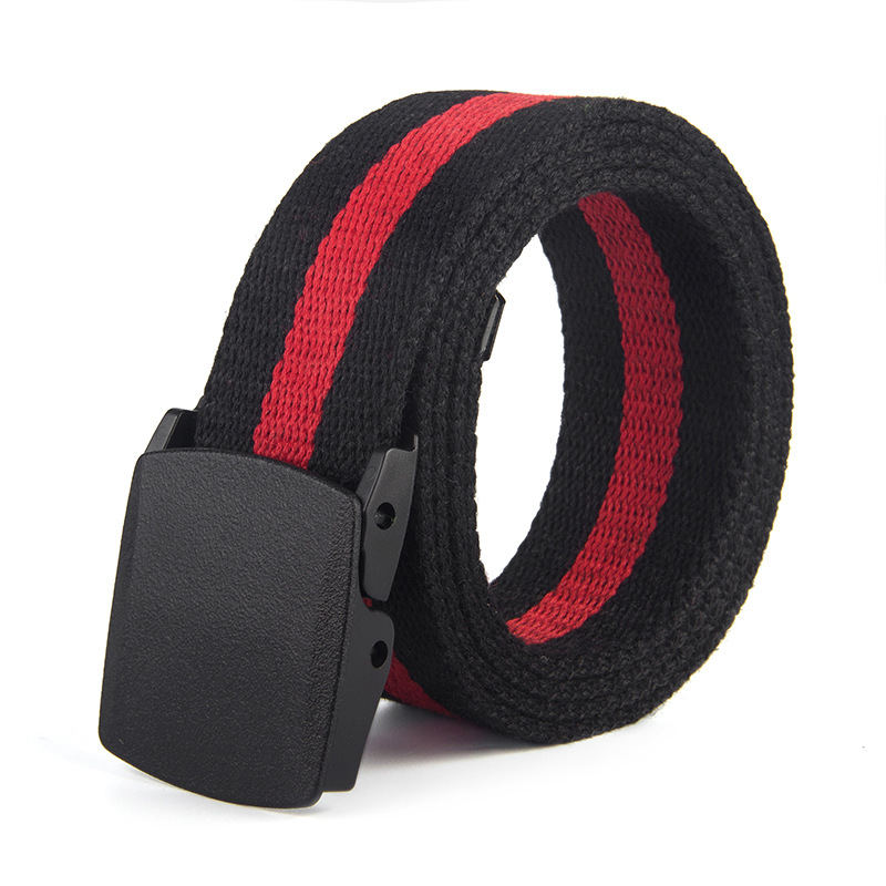 Title 6, New Men and Women Striped Canvas Belt Woven Bel...