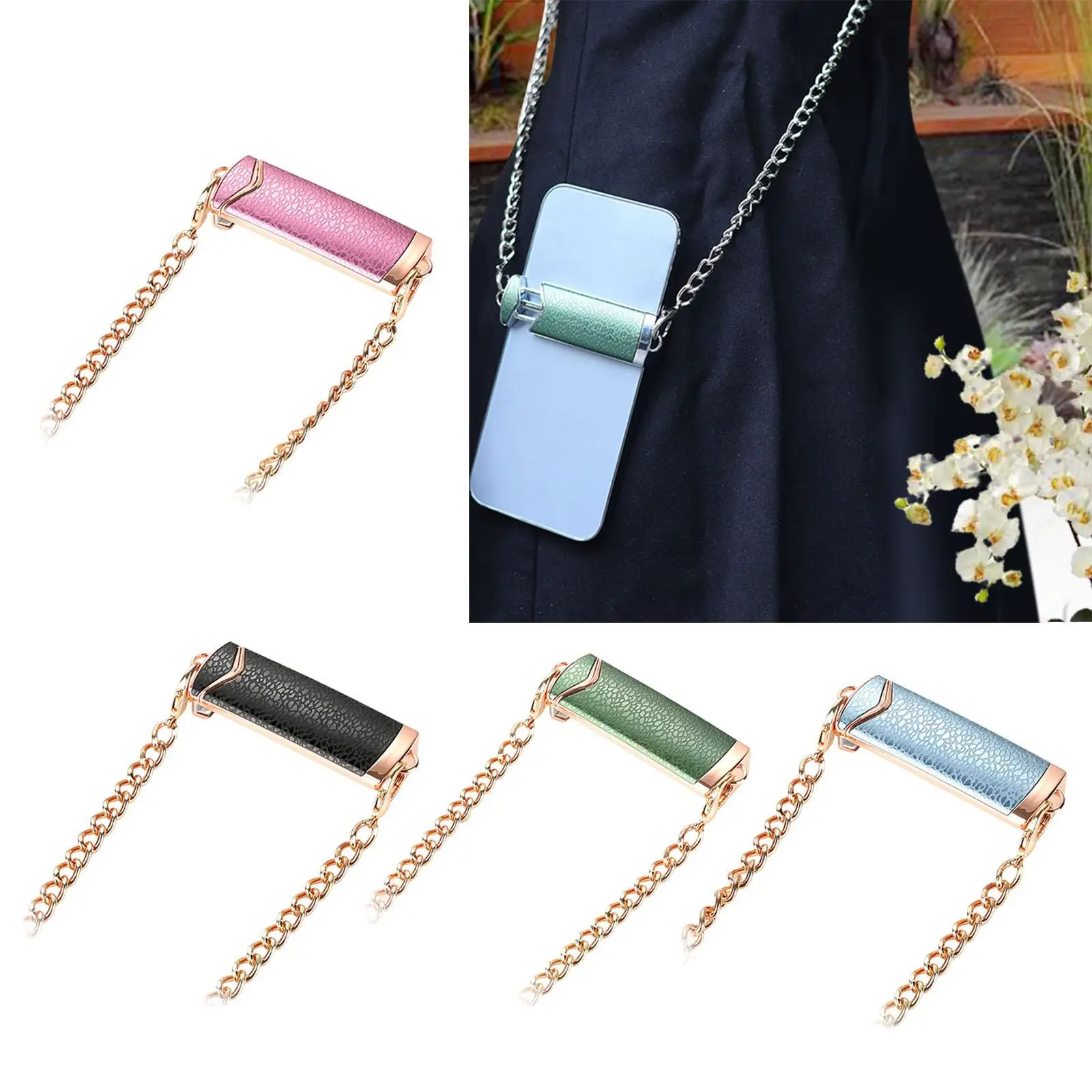 Universal Mobile Phone Chain Back Clip Detachable Chain Phone Holder Lanyard for Travelling