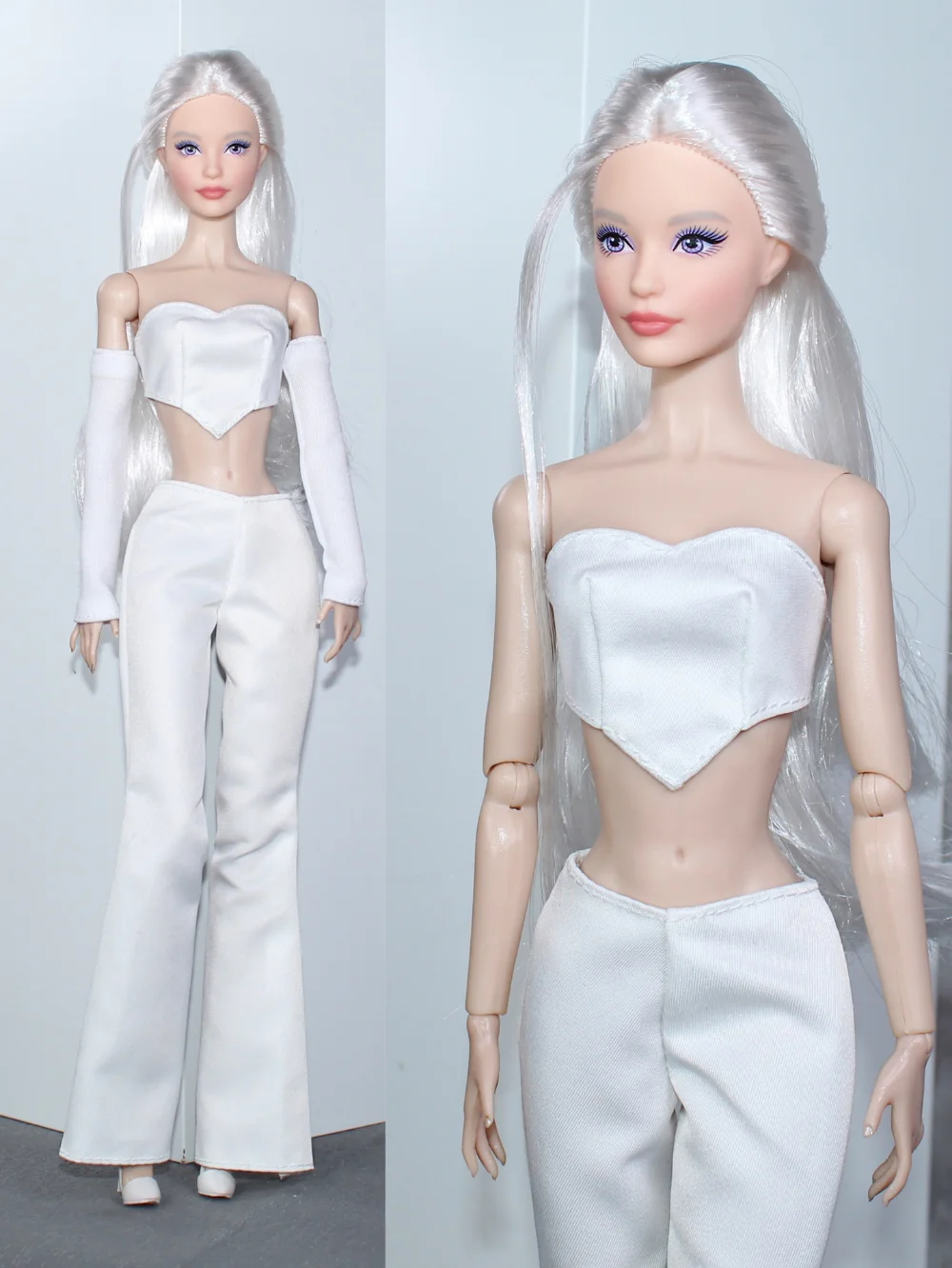 Barbie, top, manga comprida e calça, terno