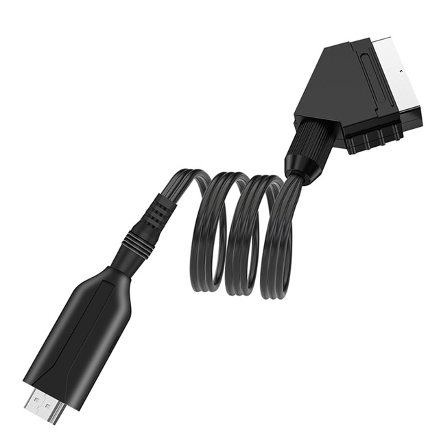 Cable convertidor negro Adaptador convertidor ligero para HDMI compatible  con euroconector DQrwqpou Para estrenar