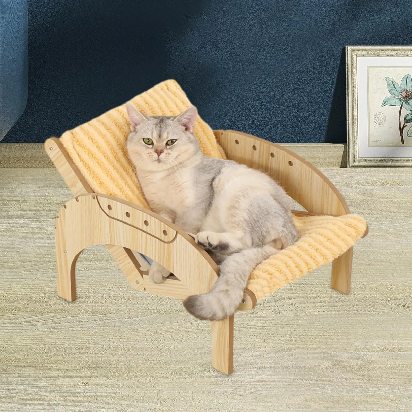 Cat Hammock Puppy Bed Pet Bed Chair Cat Lounge Beach Chair Cat Scratching Lounger for Puppy Bunny Indoor Cats Small Dogs Kitty