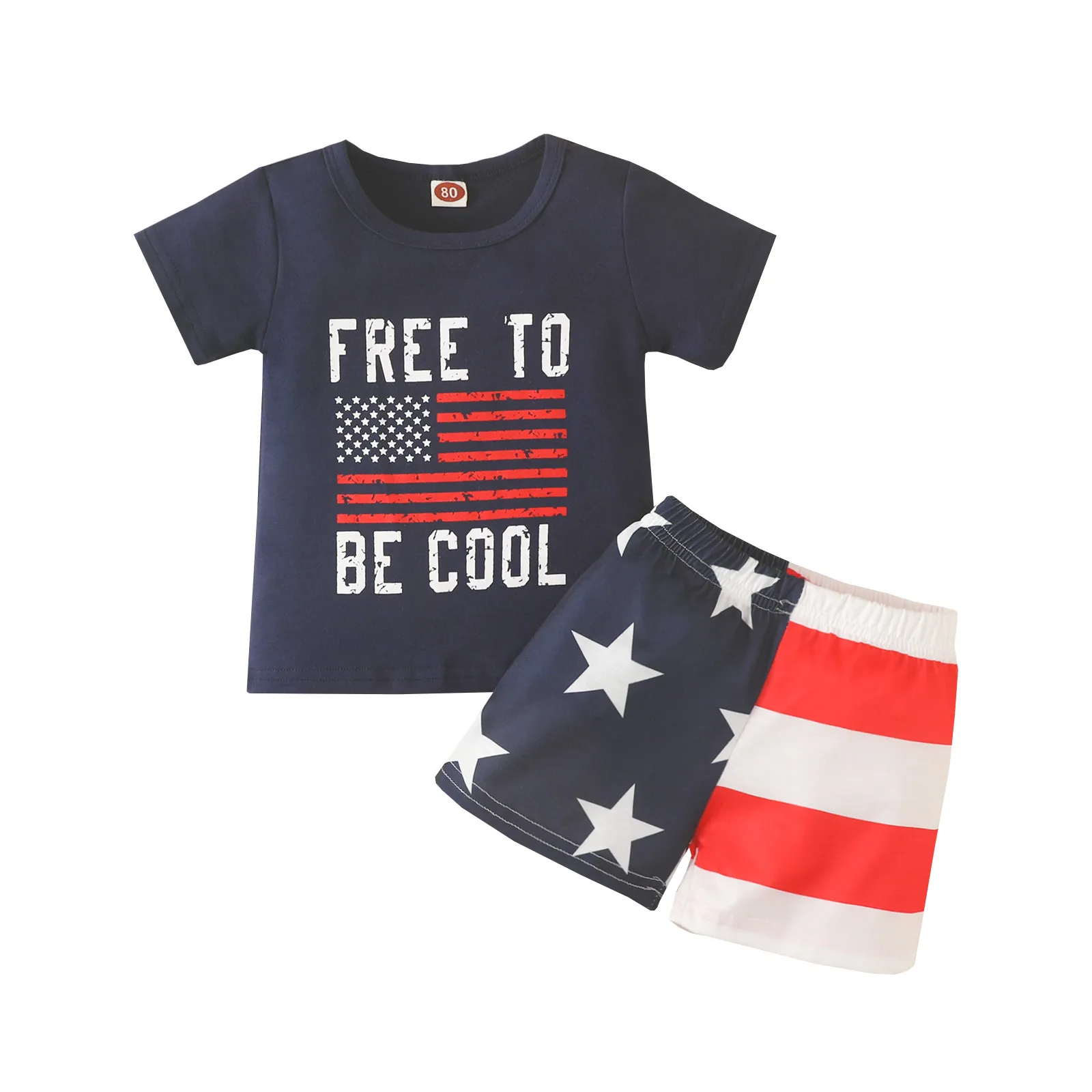 Kids Boys Girls 4th Of July Short Sleeve Independence Day T Shirt Tops American Flag Shorts Pants Toddler Outfits Set ropa niño baby dress and set