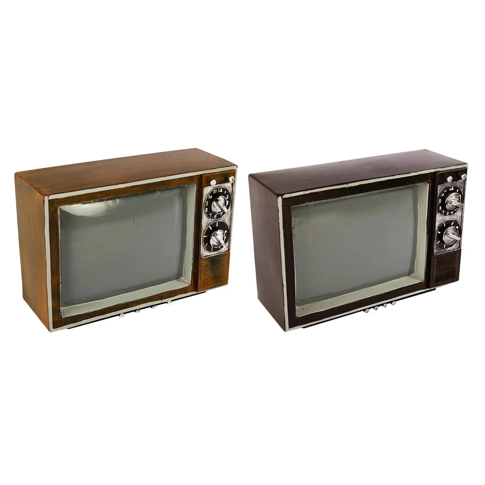 TV Model DIY Scene Accessories Collectible Shop furniture toy Metal Bedroom Vintage Display Model Television Model Decor