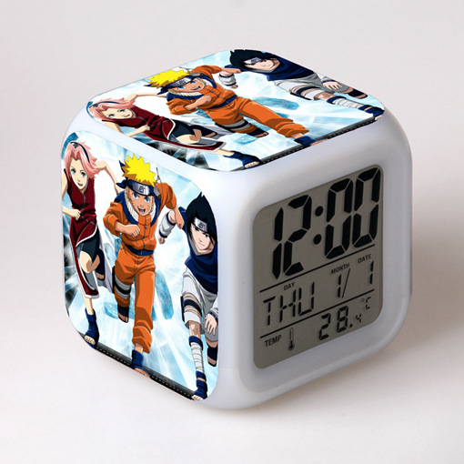 Narut Sasuke & Kakashi LED Alarm Clock - Digital Night Light