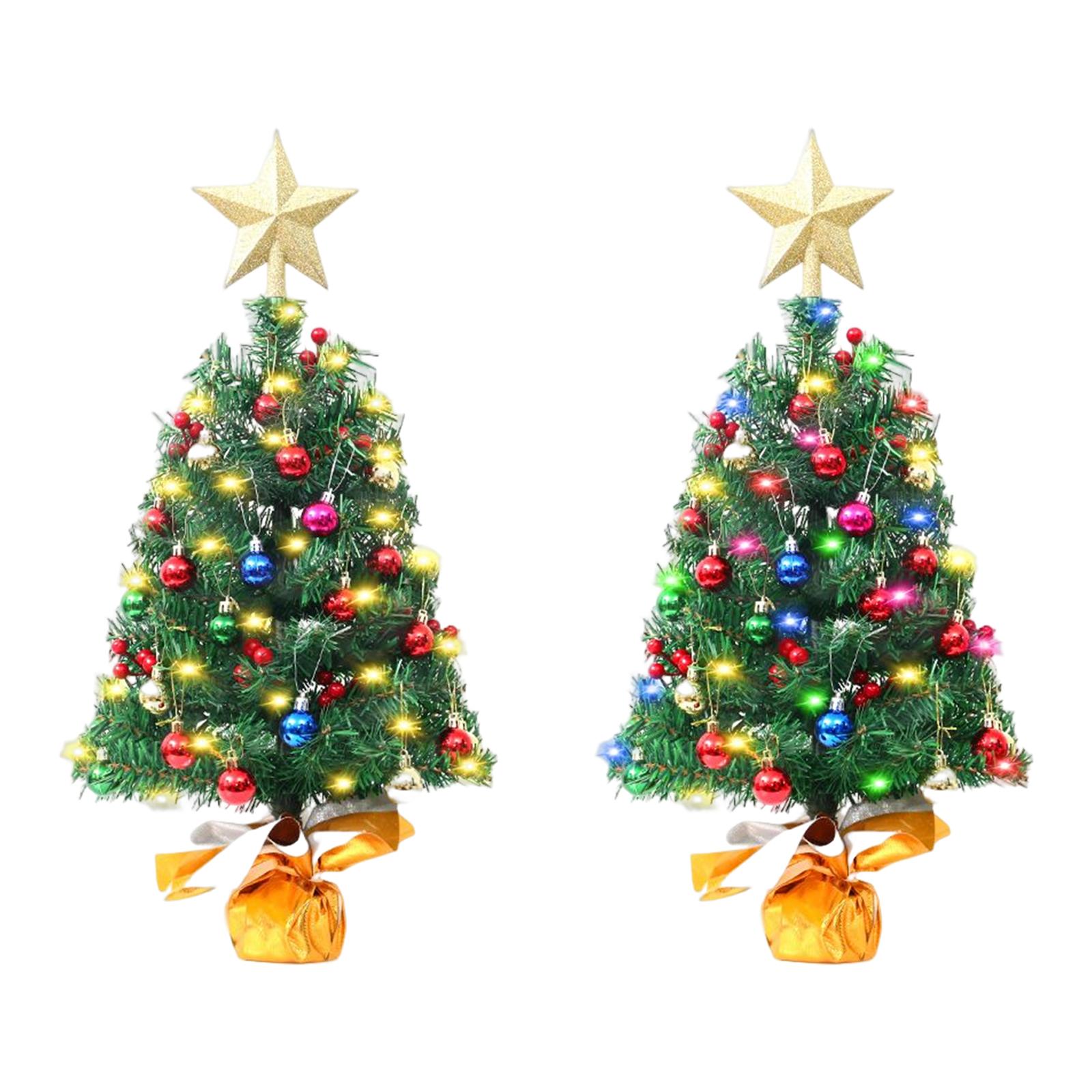 Christmas Tree Ornament Desktop Home Party Photo Props with Stand