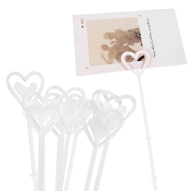 Heart shaped Plastic Flower Card Holders Perfect For Bouquet - Temu