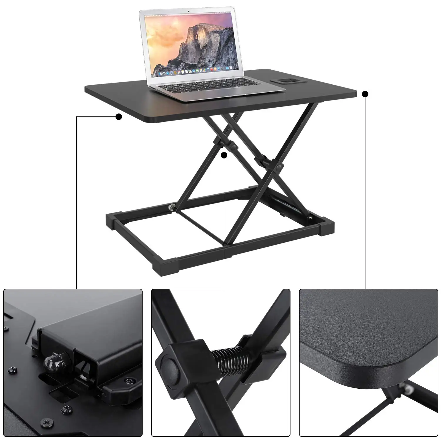 Standing Up Desk Riser convert original table to ergonomics desk 4