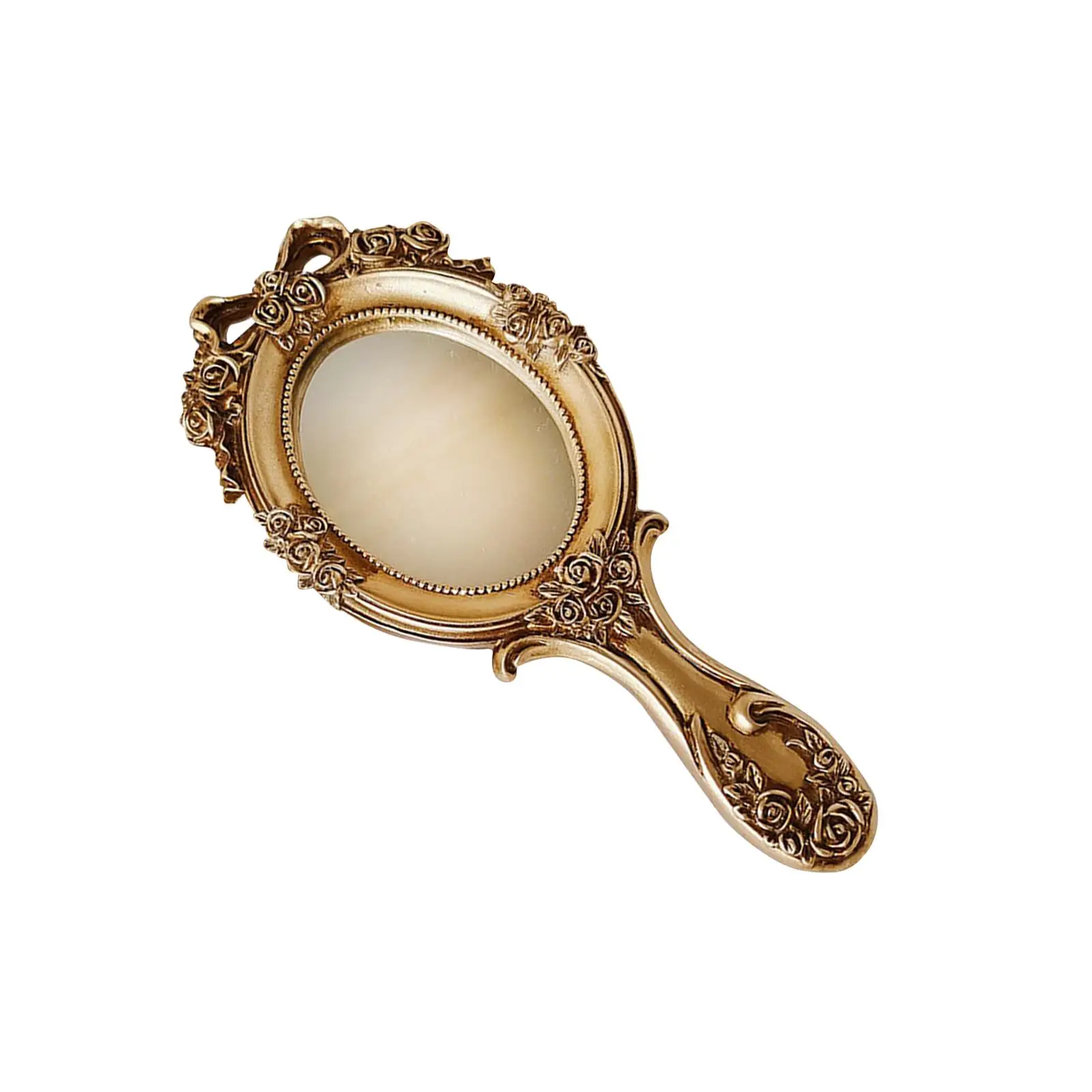 Vintage Hand Mirror Beauty Decorative Makeup Mirror for Travel