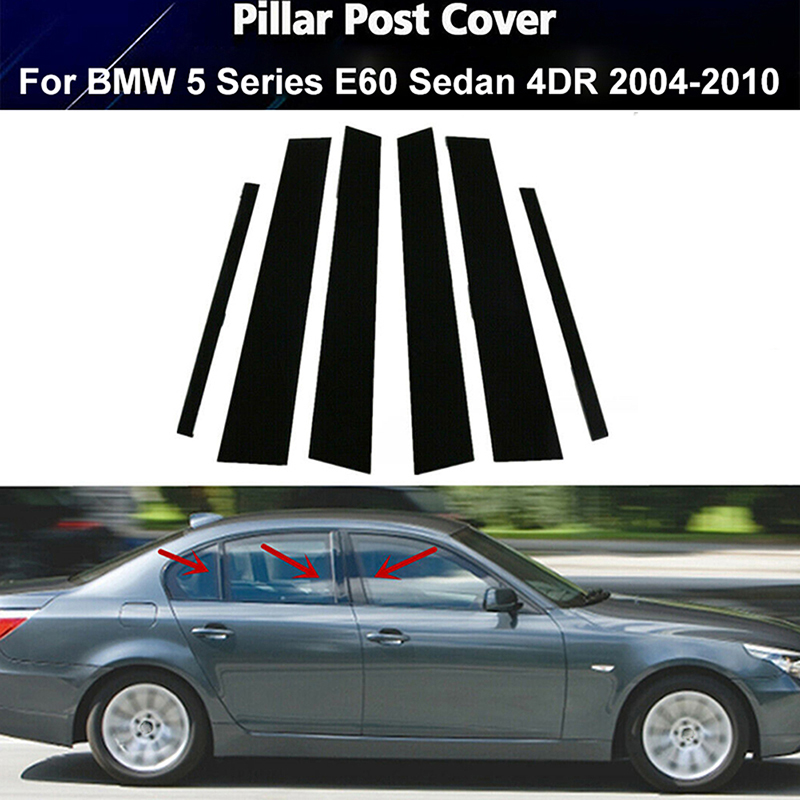 Fenster Tür Trim Abdeckung Aufkleber Säule Beiträge für BMW 5 Series G30 G31 2017-2023 F10 F11 F07 2010-2016 E60 4-tür Limousine-2003-2010 – Detail 11