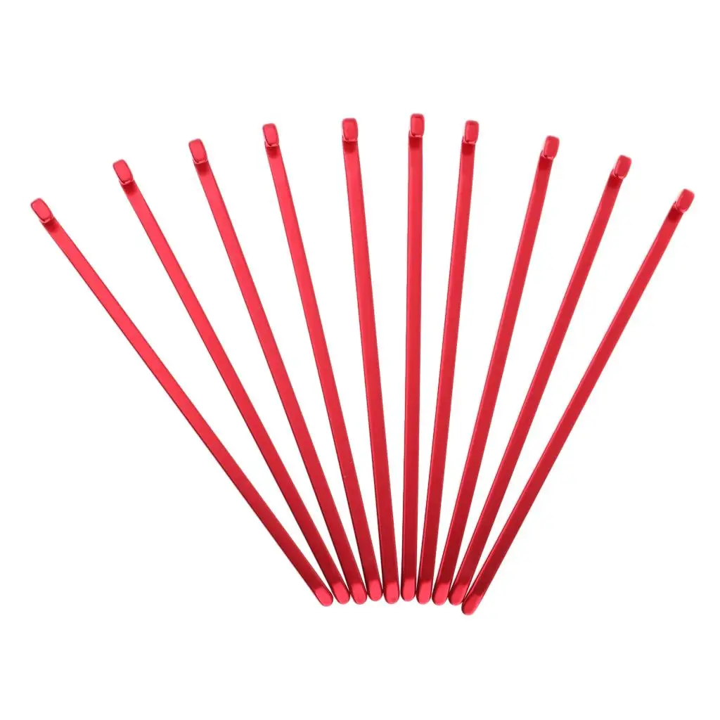 Pack of 10Pcs Aluminium Alloy Tent Peg Nail Stake Hook Outdoor Camping Tarp Canopy Shelters Awning Shaft