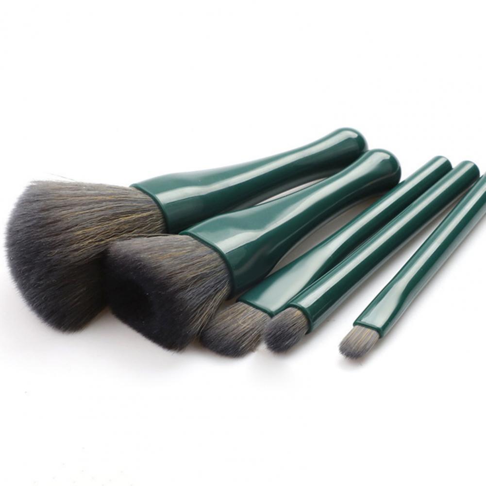 5pcs Shell Makeup Brushes Set With Mirror Makeup Powder Brush Eyeshadow Highlighter Foundation Soft Brush Beauty Tool